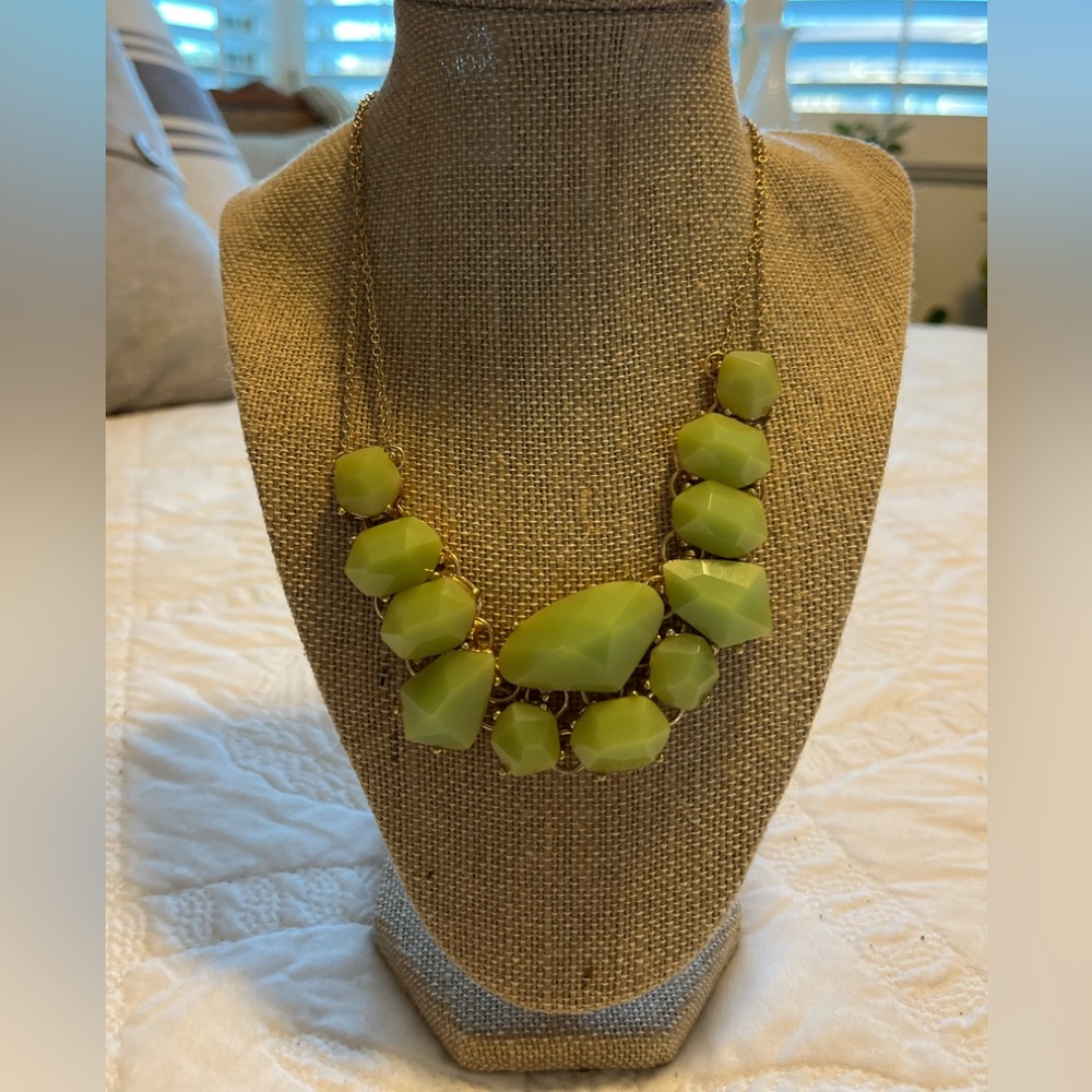Melon color statement necklace